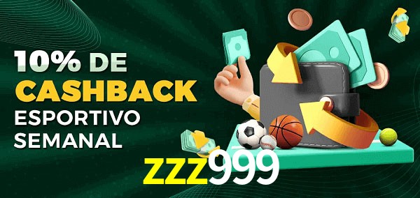 10% de bônus de cashback na zzz999